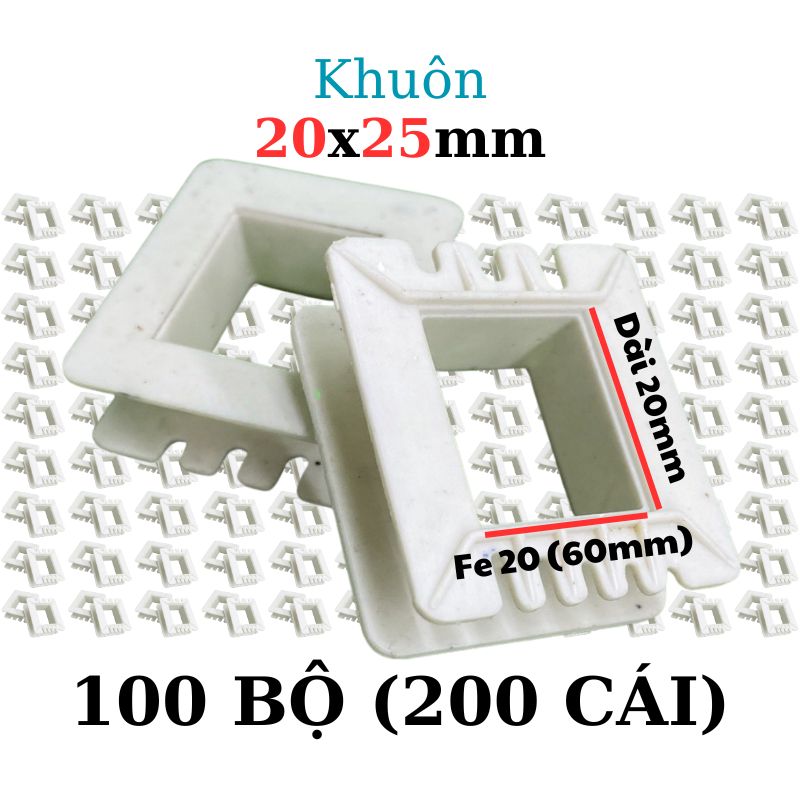 Khuôn nhựa quấn biến áp Fe silic 20x25mm