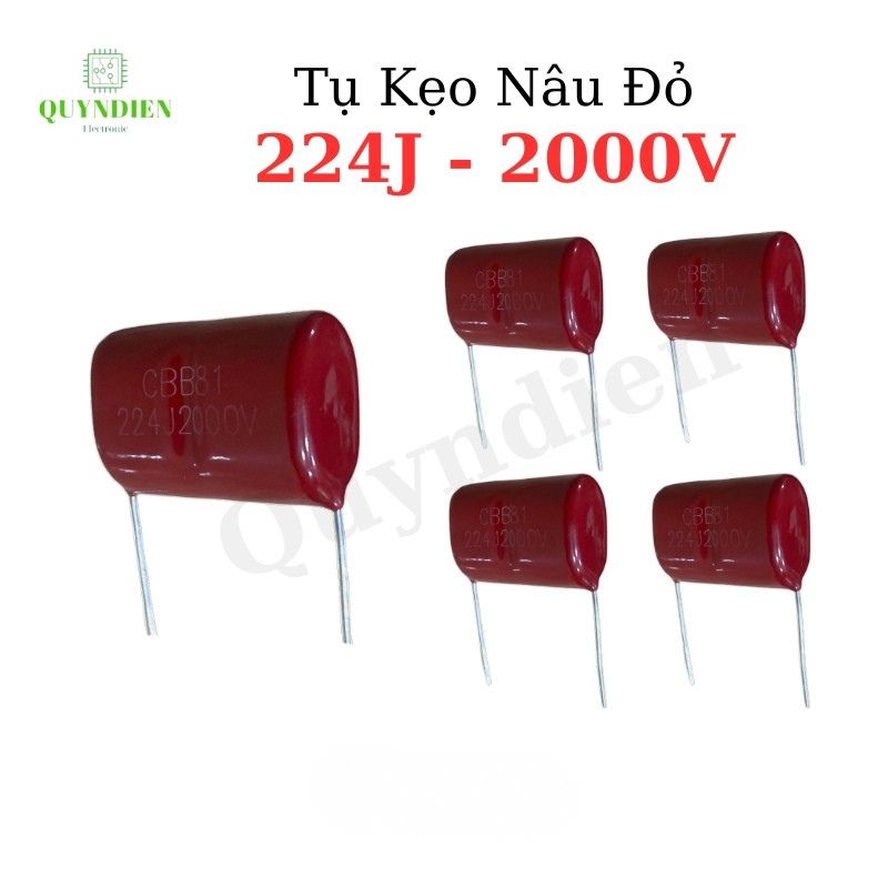 Tụ Kẹo Nâu Đỏ CBB81 224J 2000V