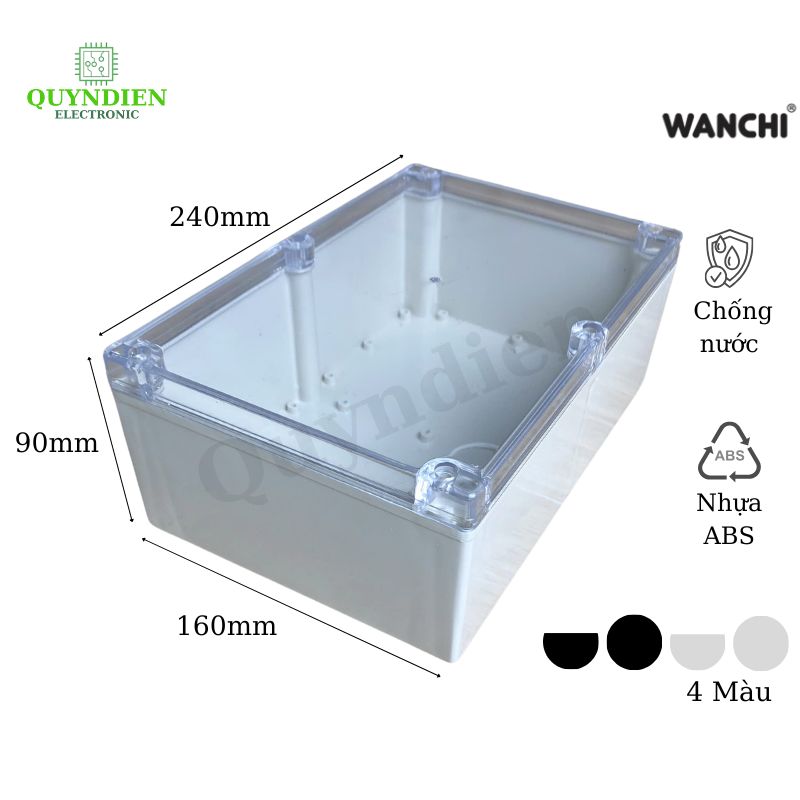 Hộp nhựa ABS 240x160x90mm WANCHI