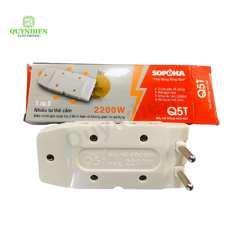 Ổ Cắm Gấp Gọn Chia 5 Cửa Thông Minh SOPOKA