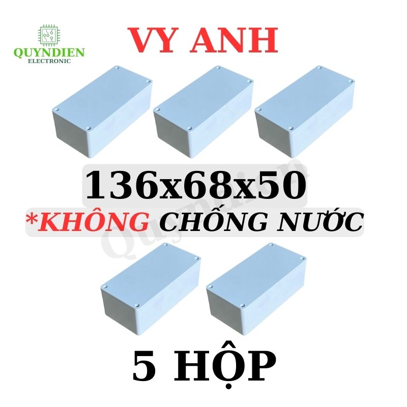 Hộp Nhựa Vy Anh 136x68x50mm Màu Trắng