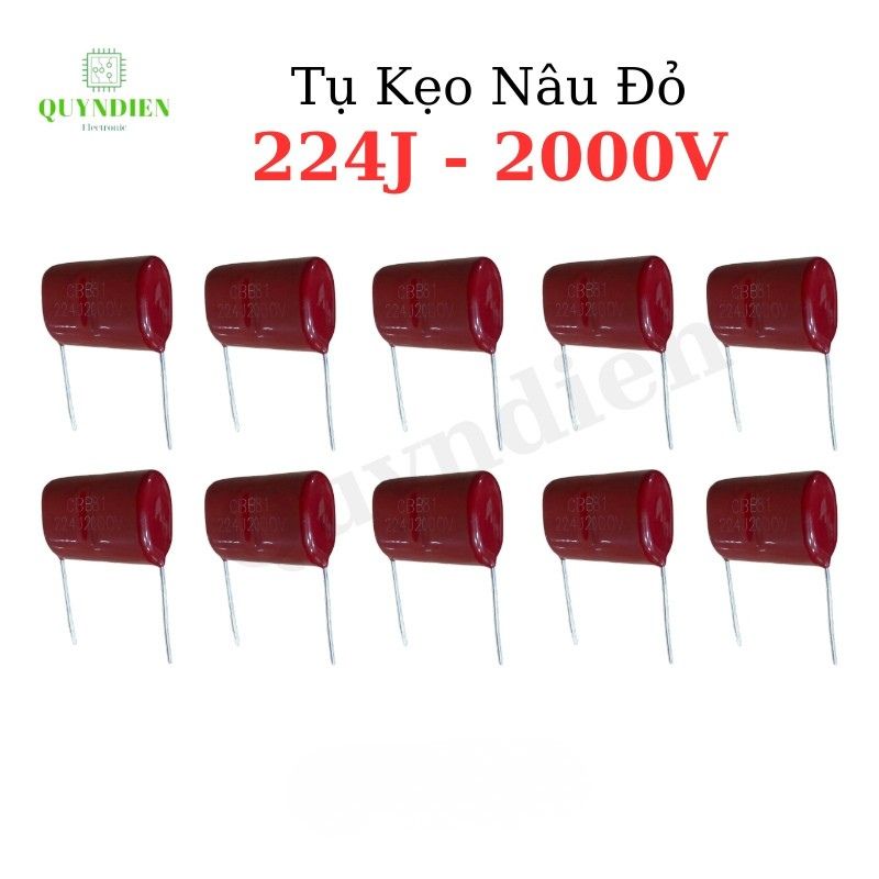 Tụ Kẹo Nâu Đỏ CBB81 224J 2000V