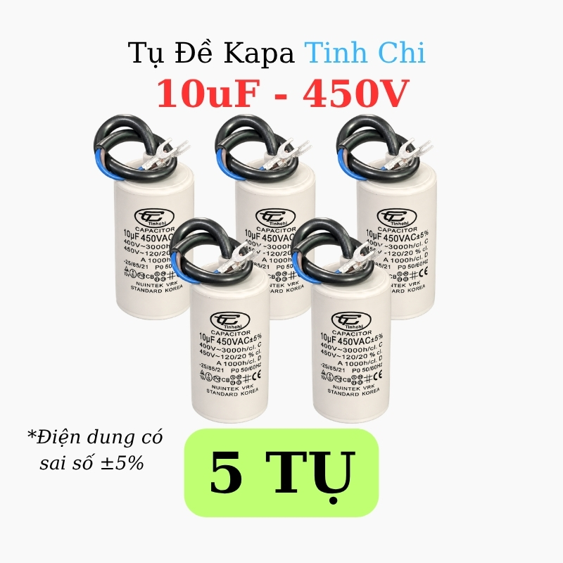 Tụ Đề Máy Bơm Tinh Chi 10uF 450V