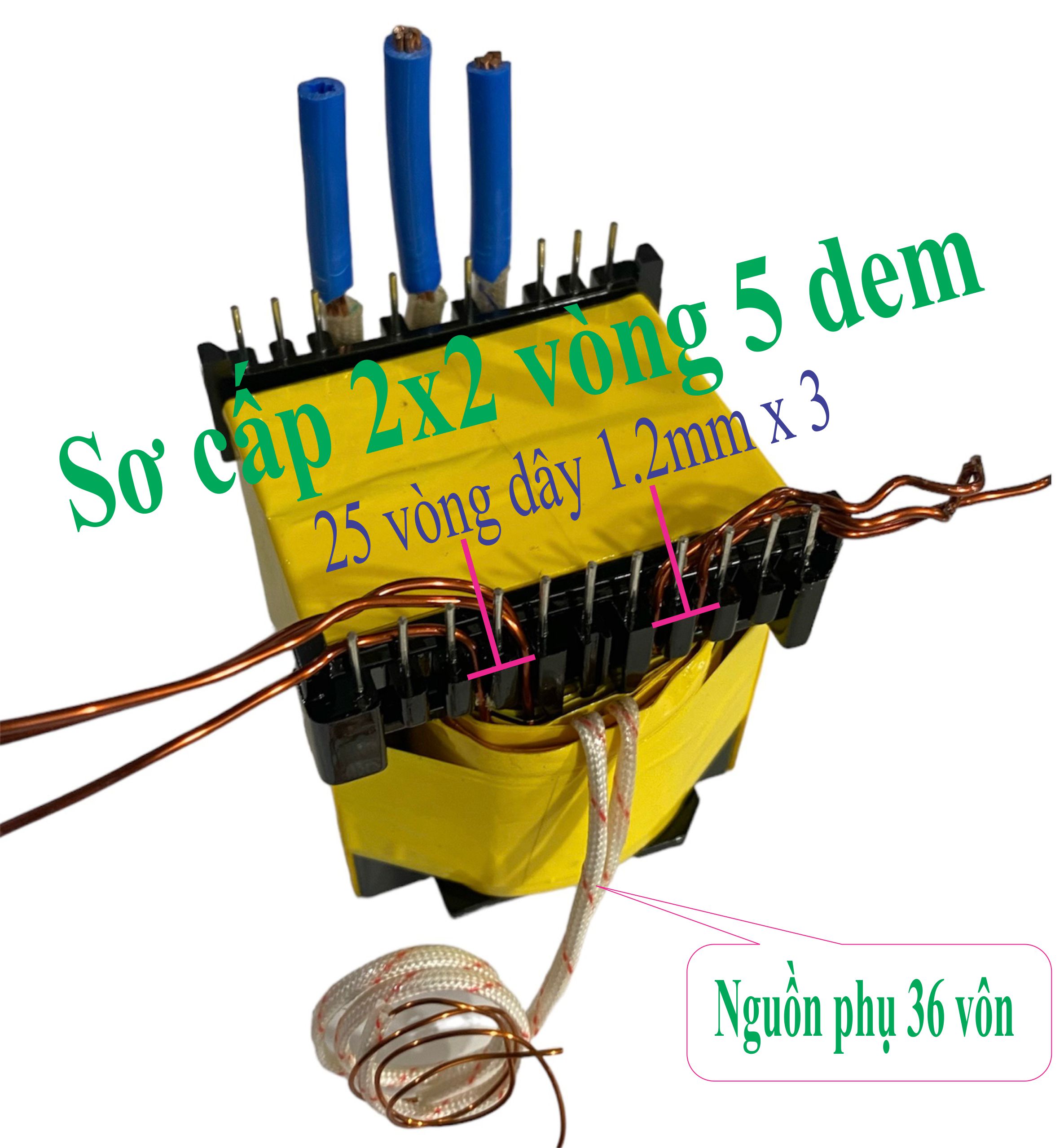 Biến áp xung EE5540 Đôi Đứng dùng cho máy 32f 46f 56f IGBT Auto dòng