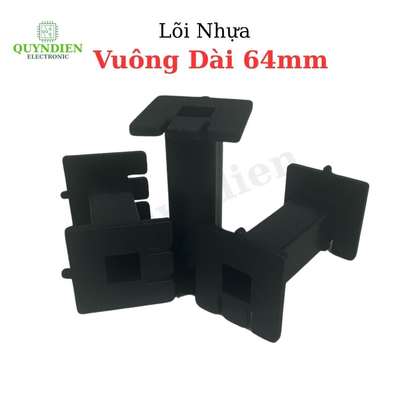 Lõi Khuôn Nhựa Vuông Dài 64mm Màu Đen