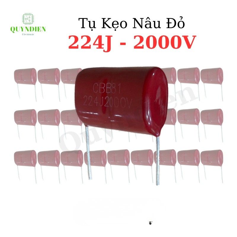 Tụ Kẹo Nâu Đỏ CBB81 224J 2000V