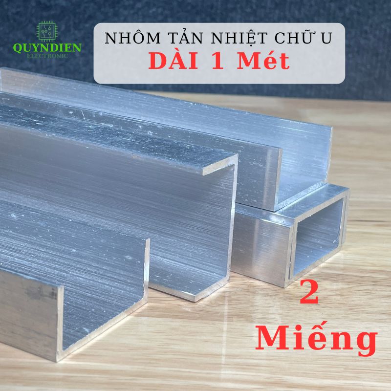 Nhôm Tản Nhiệt Chữ U Dài 1 Mét [1.000mm]
