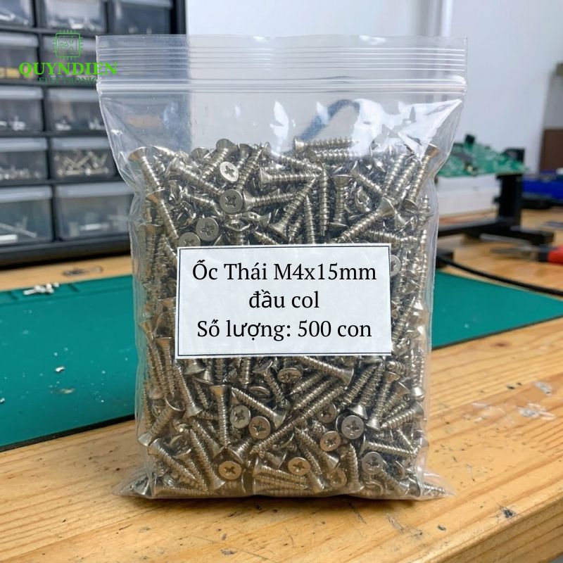 Ốc Vít Thái Ren Xoắn Đầu Col M4x15mm