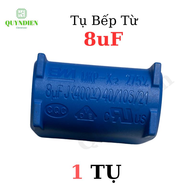 Tụ bếp từ 8uF 275VAC/400VDC đứng