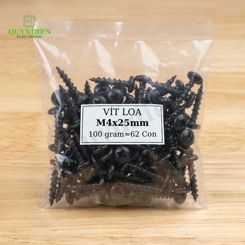Ốc Vít M4x25mm Taiwan Ren Thưa Nhọn