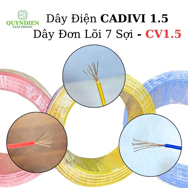 Dây Điện Cadivi 2.5 – Dây Đơn Lõi 7 Sợi CV2.5 – Dây Cáp Điện, Dây Tiếp Địa, Dây Chống Sét (CUỘN 1 MÉT)