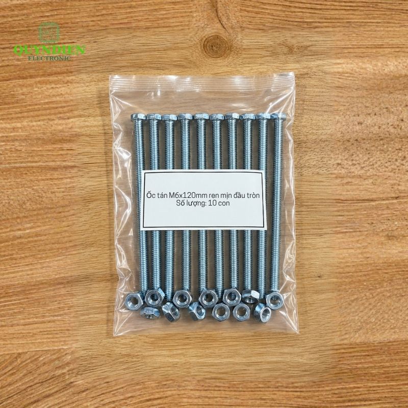 Ốc Vít M6x120mm Có Kèm Tán