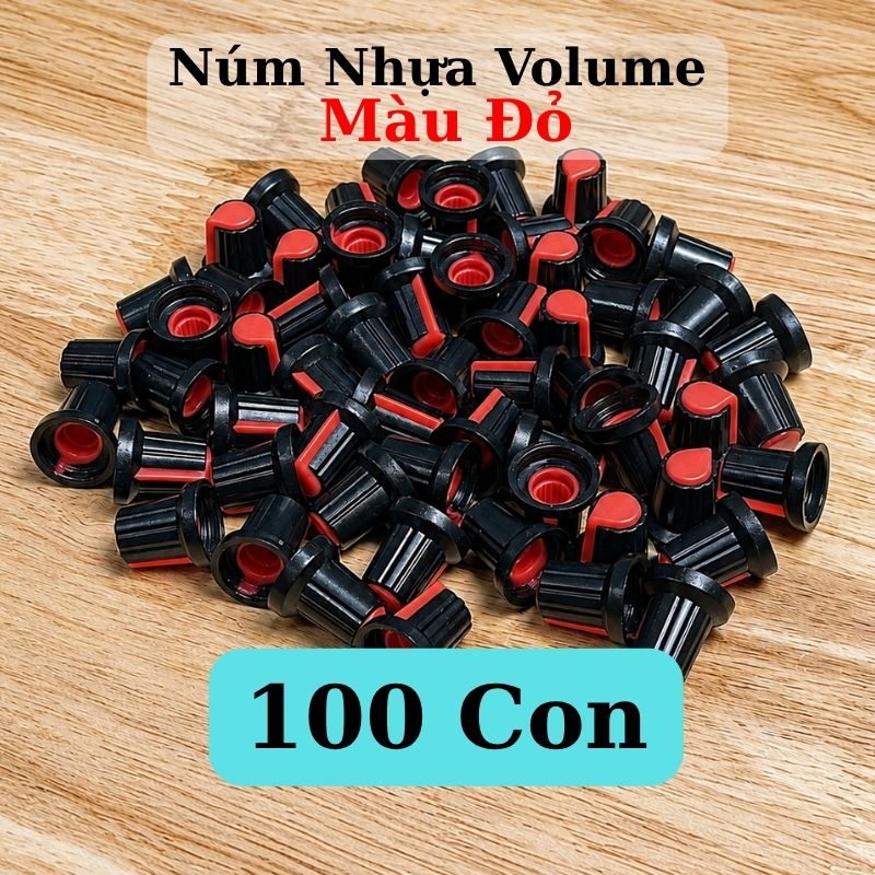 Núm Nhựa Volume Màu Đỏ Thân Đen