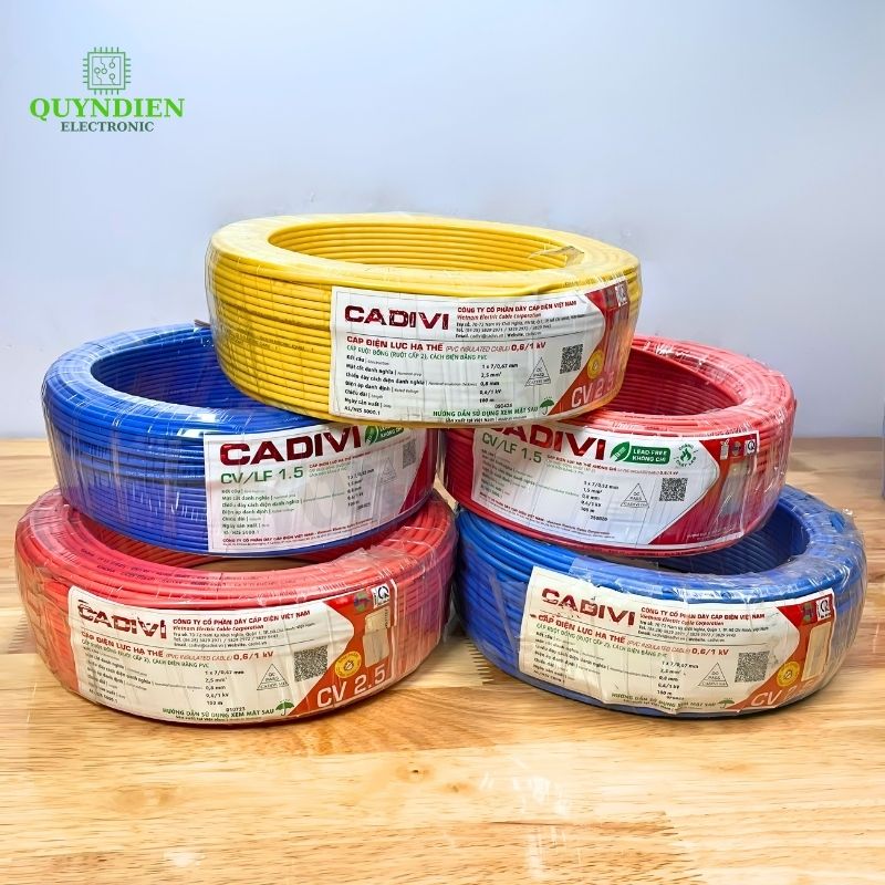 Dây Điện Cadivi 2.5 – Dây Đơn Lõi 7 Sợi CV2.5 – Dây Cáp Điện, Dây Tiếp Địa, Dây Chống Sét (CUỘN 1 MÉT)
