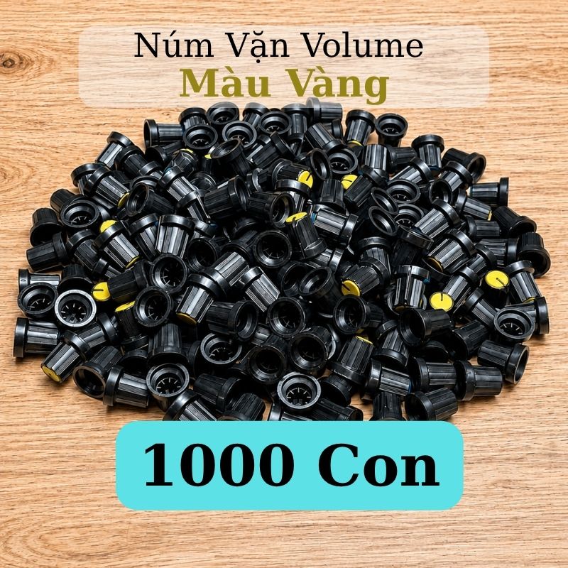 Núm Vặn Volume Nhựa Màu Vàng Trục Hoa Mai