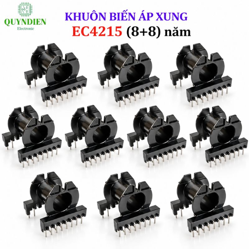 Khuôn Biến Áp Xung EC4215 Nằm Tròn (8+8 Chân)