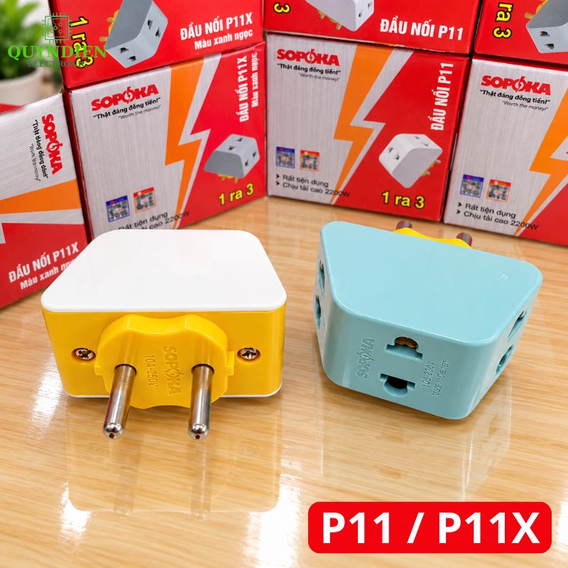 Đầu Nối Chia Điện Đa Năng 3 Cửa 2000W SOPOKA