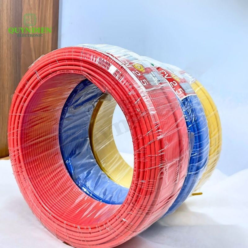 Dây Điện Cadivi 2.5 – Dây Đơn Lõi 7 Sợi CV2.5 – Dây Cáp Điện, Dây Tiếp Địa, Dây Chống Sét (CUỘN 100 MÉT)