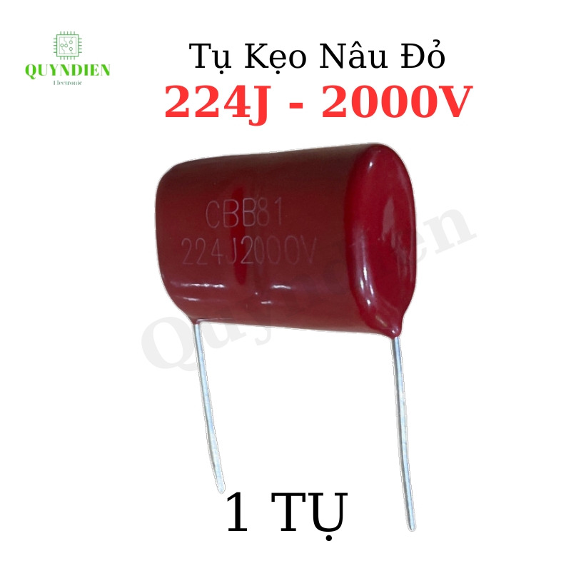 Tụ Kẹo Nâu Đỏ CBB81 224J-2000V