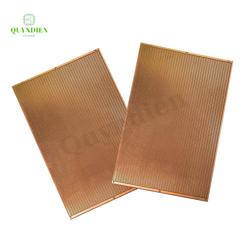 Bo Mạch Phíp Đồng Đục Lỗ Kích Thước 30x23 cm Bảng Mạch Đục Lỗ Sẵn PCB Nâu