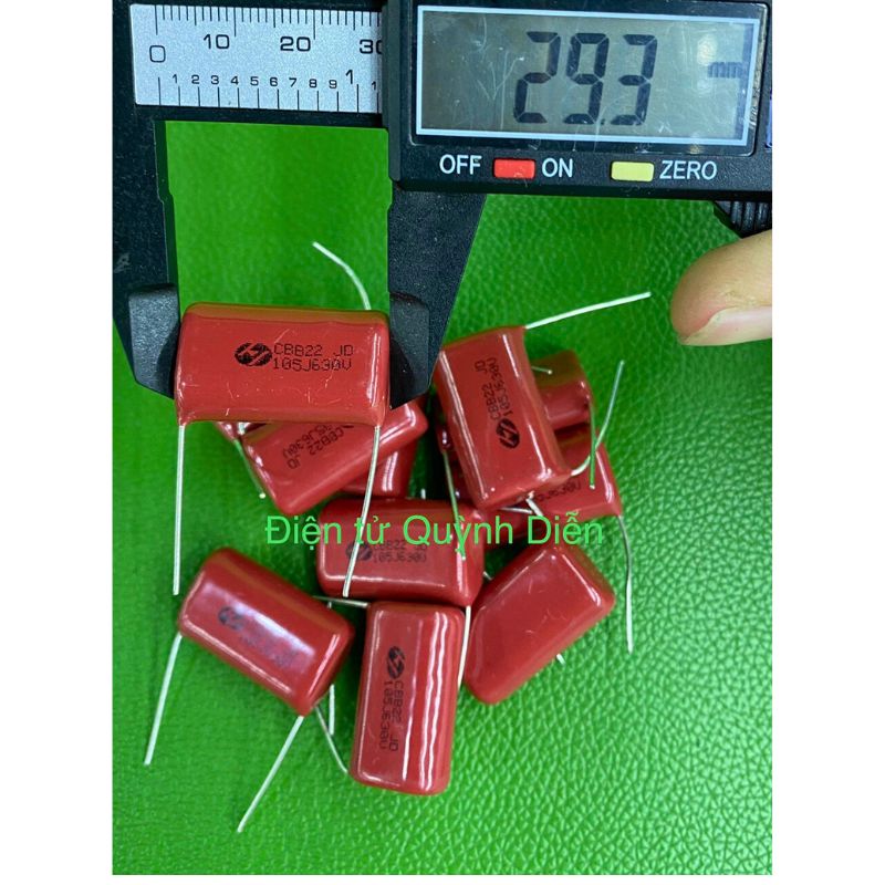 Tụ kẹo Nâu đỏ CBB22 105J-630V - Túi 100 Con