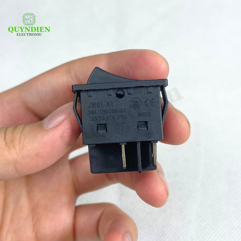 Công Tắc Bập Bênh 4 Chân KCD4 30A 125/250VAC Đen