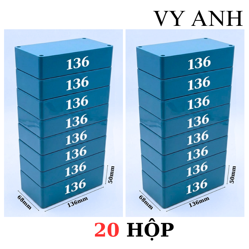 Hộp Nhựa Vy Anh 136x68x50mm Màu Xanh