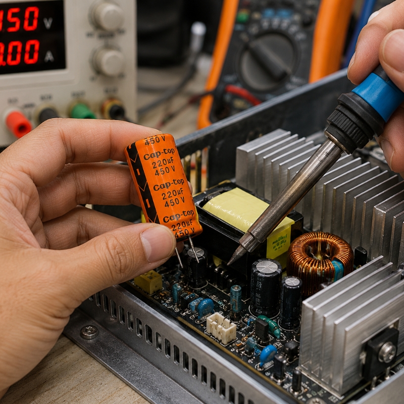 Tụ Lọc Nguồn 220uF 450V DC