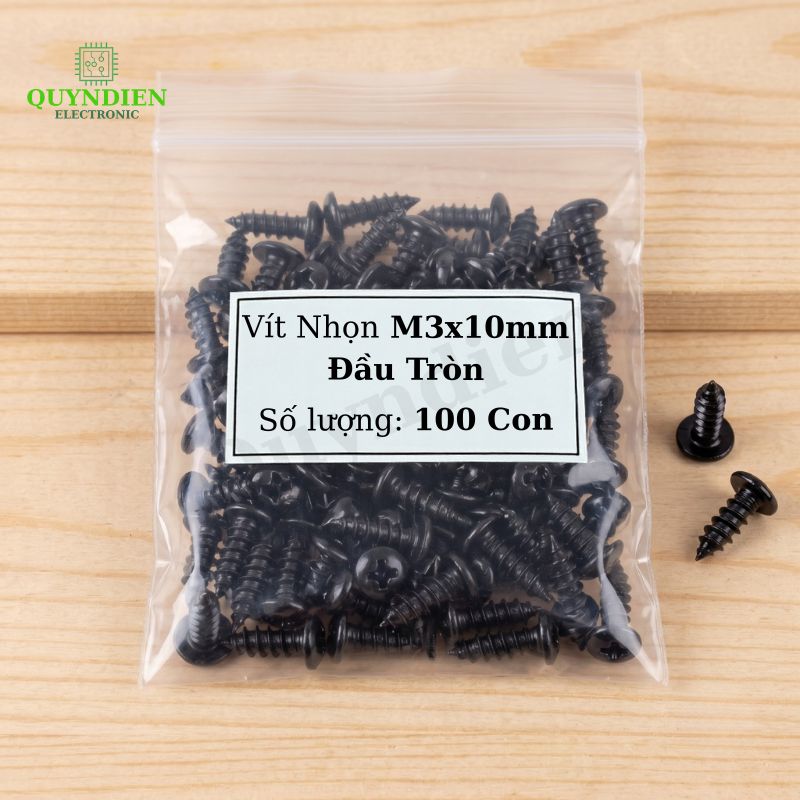 Ốc Vít Nhọn Đầu Tròn M3x10mm