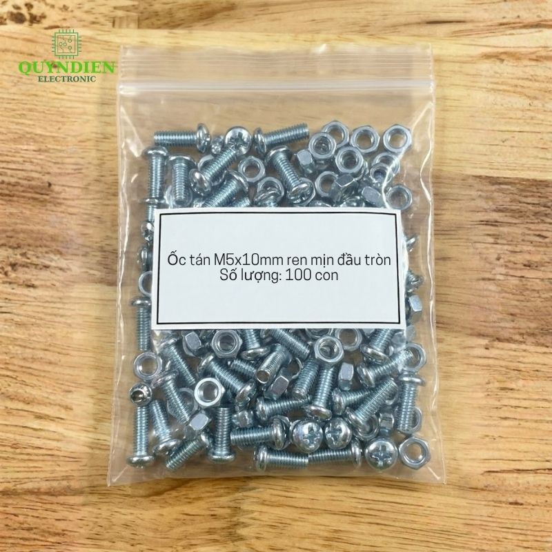 Ốc Vít M5x10mm Có Kèm Tán