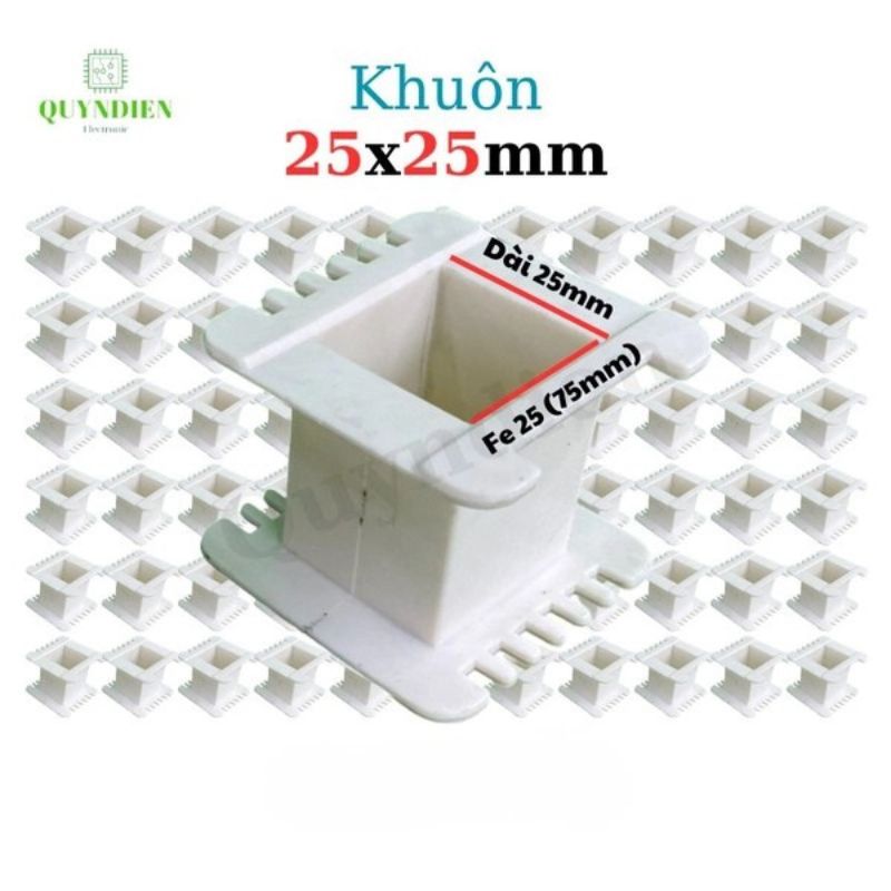 Khuôn Nhựa Quấn Biến Áp Fe Silic 25x25mm