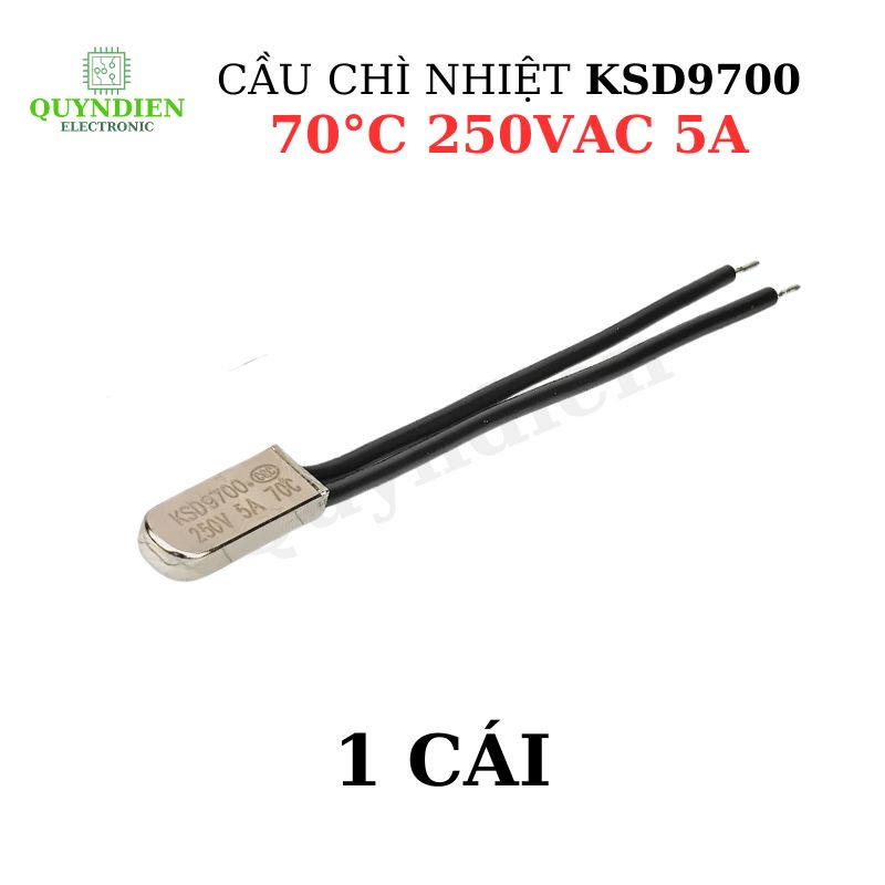 Cầu Chì Nhiệt KSD9700 70 Độ 250VAC 5A – 90mm