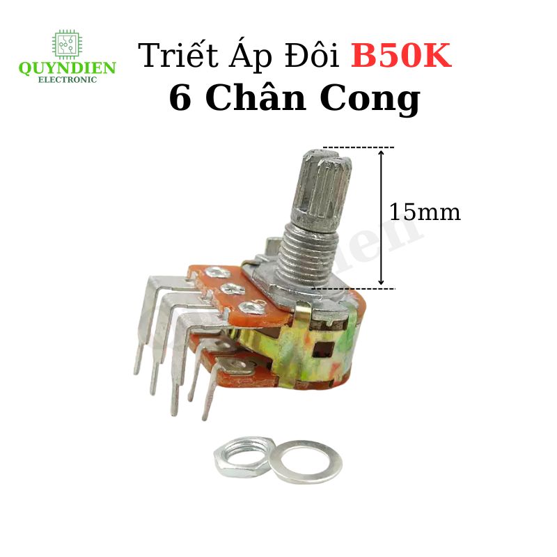 Triết Áp Đôi B50K 6 Chân Cong