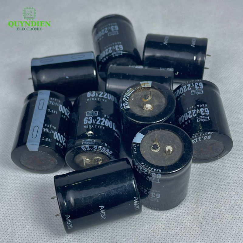 Tụ Lọc Nguồn Đen 22000uF 63V – Kích Thước 46mmx35mm