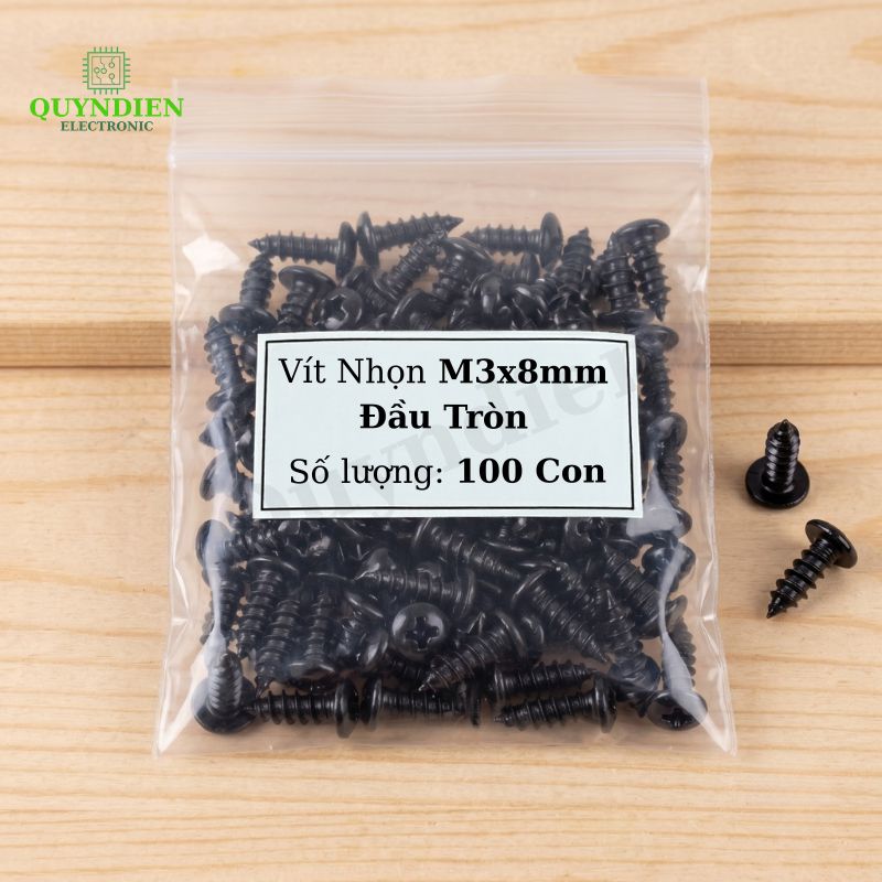 Ốc Vít Nhọn Đầu Tròn M3x8mm