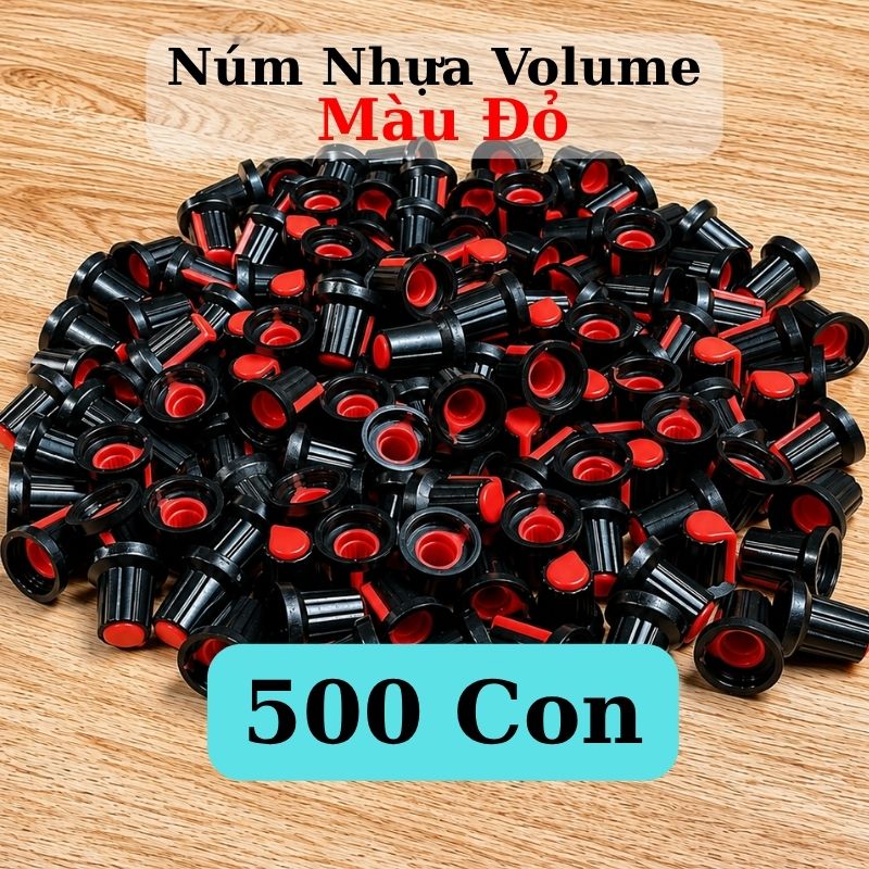 Núm Nhựa Volume Màu Đỏ Thân Đen