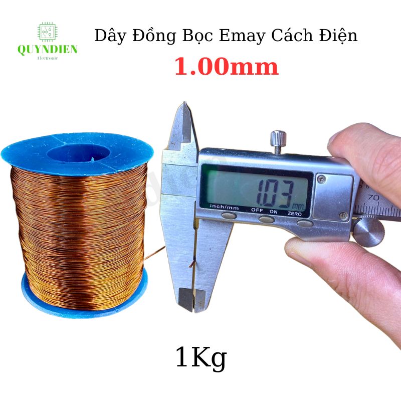 Dây ĐỒNG bọc emay cách điện size 1.00mm - Cuộn 1Kg