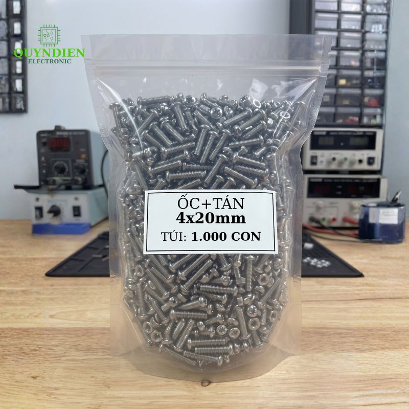 Ốc Vít M4x20mm Có Kèm Tán