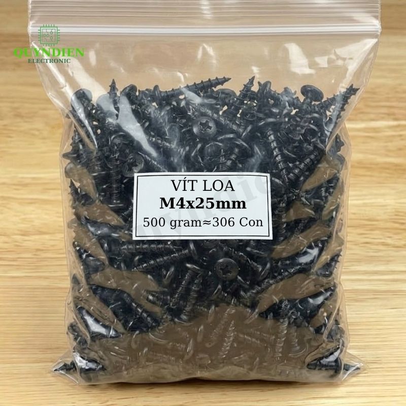 Ốc Vít M4x25mm Taiwan Ren Thưa Nhọn