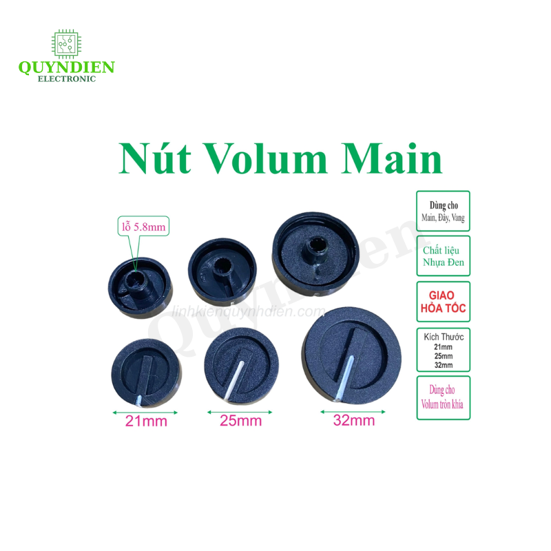 Túi 02 Núm vặn volume cho cục đẩy MAIN