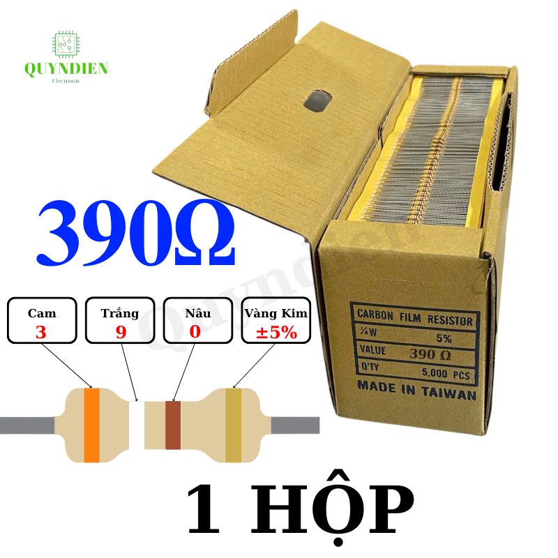 Điện trở Đài Loan 1/4W - 390R