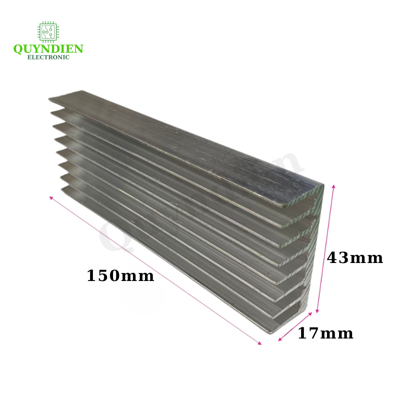 Nhôm tản nhiệt 8 cánh 150x43x17mm