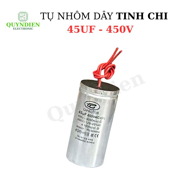 Tụ Nhôm Dây 45uF - 450V