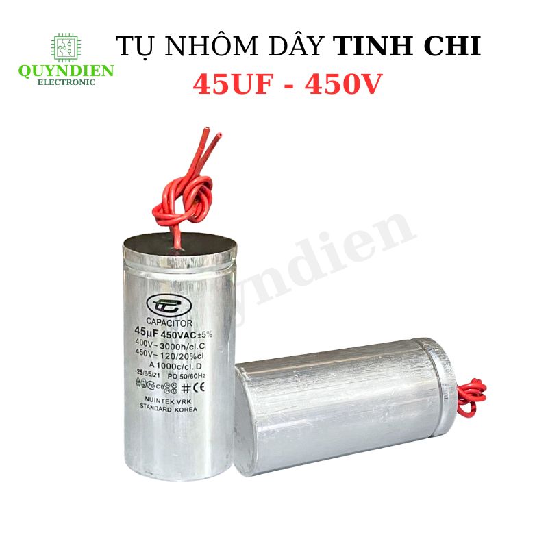Tụ Nhôm Dây 45uF - 450V