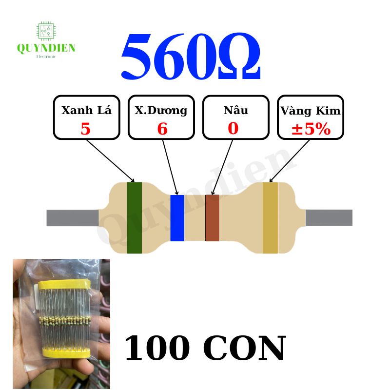 Điện trở Đài Loan 1/4W - 560R