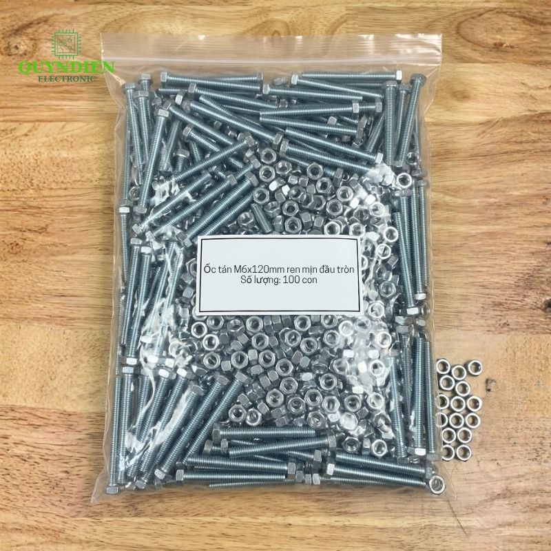 Ốc Vít M6x120mm Có Kèm Tán