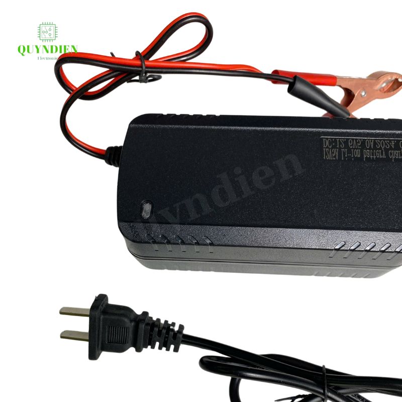 Bộ Sạc Pin Olympus 3S 12.6V-5A Kẹp Đỏ Đen