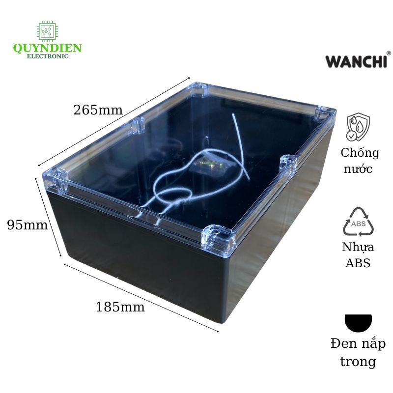 Hộp nhựa ABS 265x185x95mm WANCHI