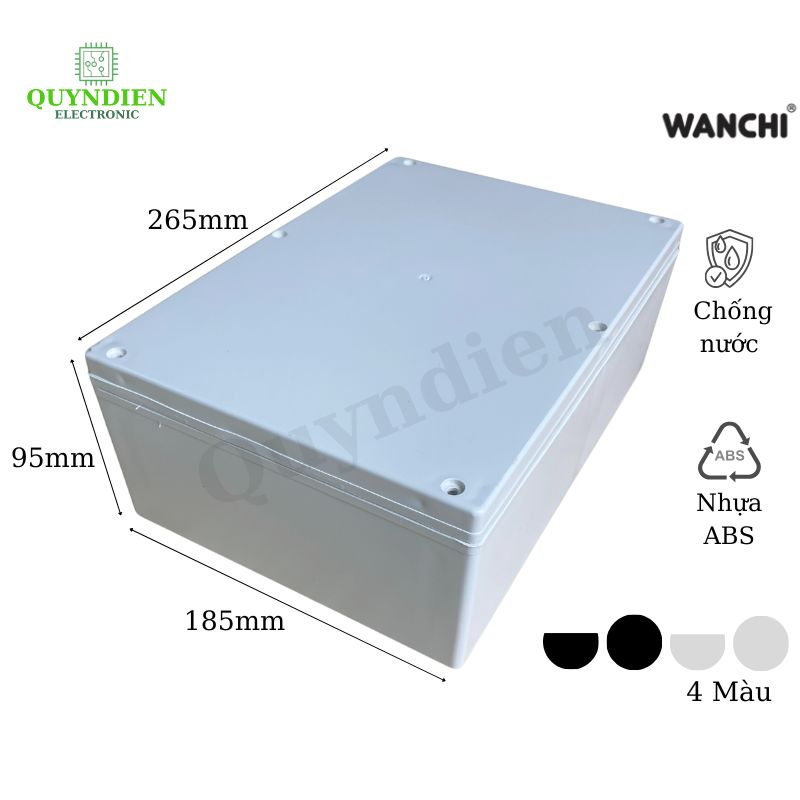 Hộp nhựa ABS 265x185x95mm WANCHI