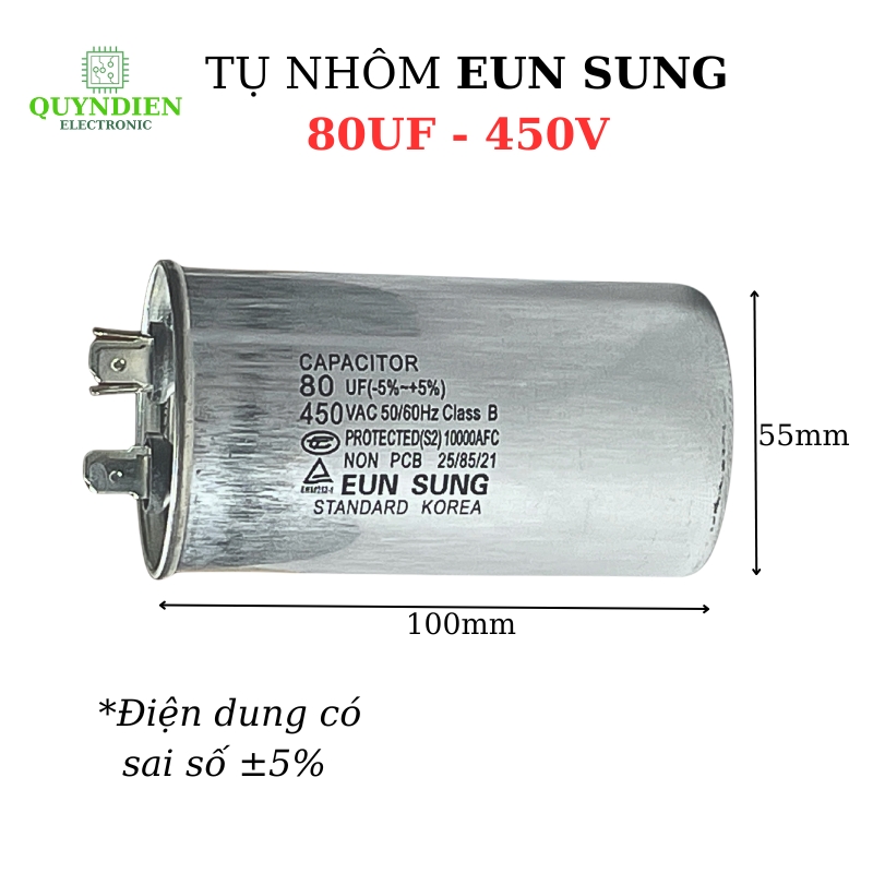 Tụ Nhôm Kapa EUN SUNG 80uF 450V